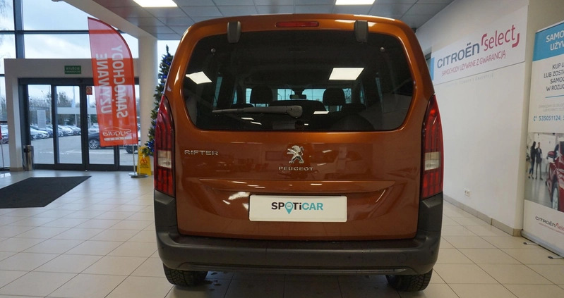 Peugeot Rifter cena 79900 przebieg: 96027, rok produkcji 2019 z Tolkmicko małe 254